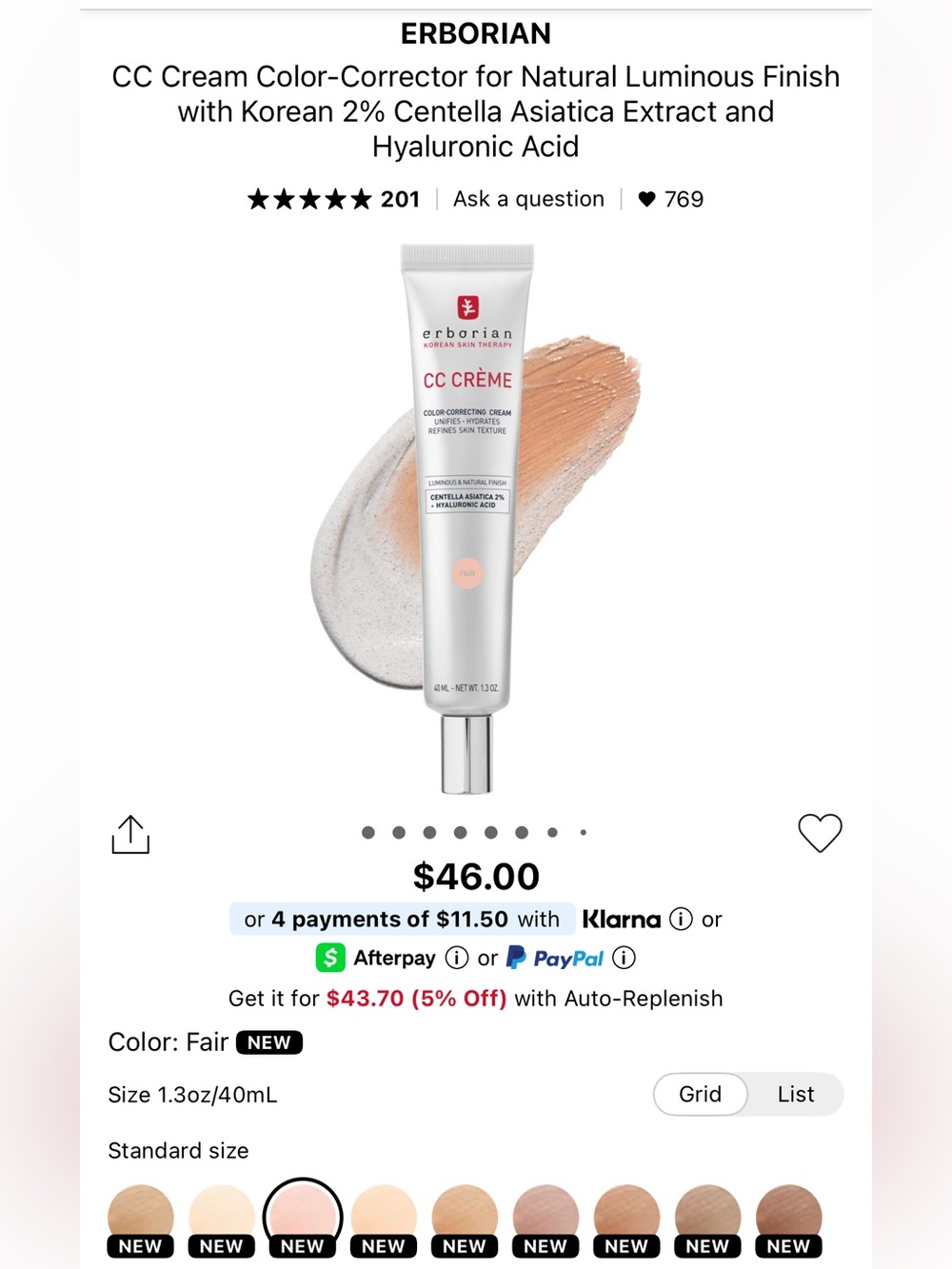 CC Crème Color-Corrector — Fair (Light Beige)